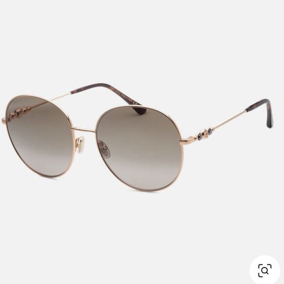 NWT Jimmy Choo Birdie/S sunglasses in gold Havana frame and brown gradient lense main image 8